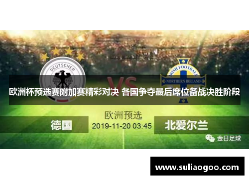 欧洲杯预选赛附加赛精彩对决 各国争夺最后席位备战决胜阶段